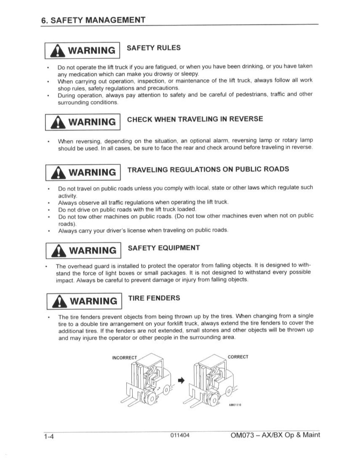 KOMATSU FG20 FG25 FG30  More Forklift Operation  Maintenance Manual - BOUND