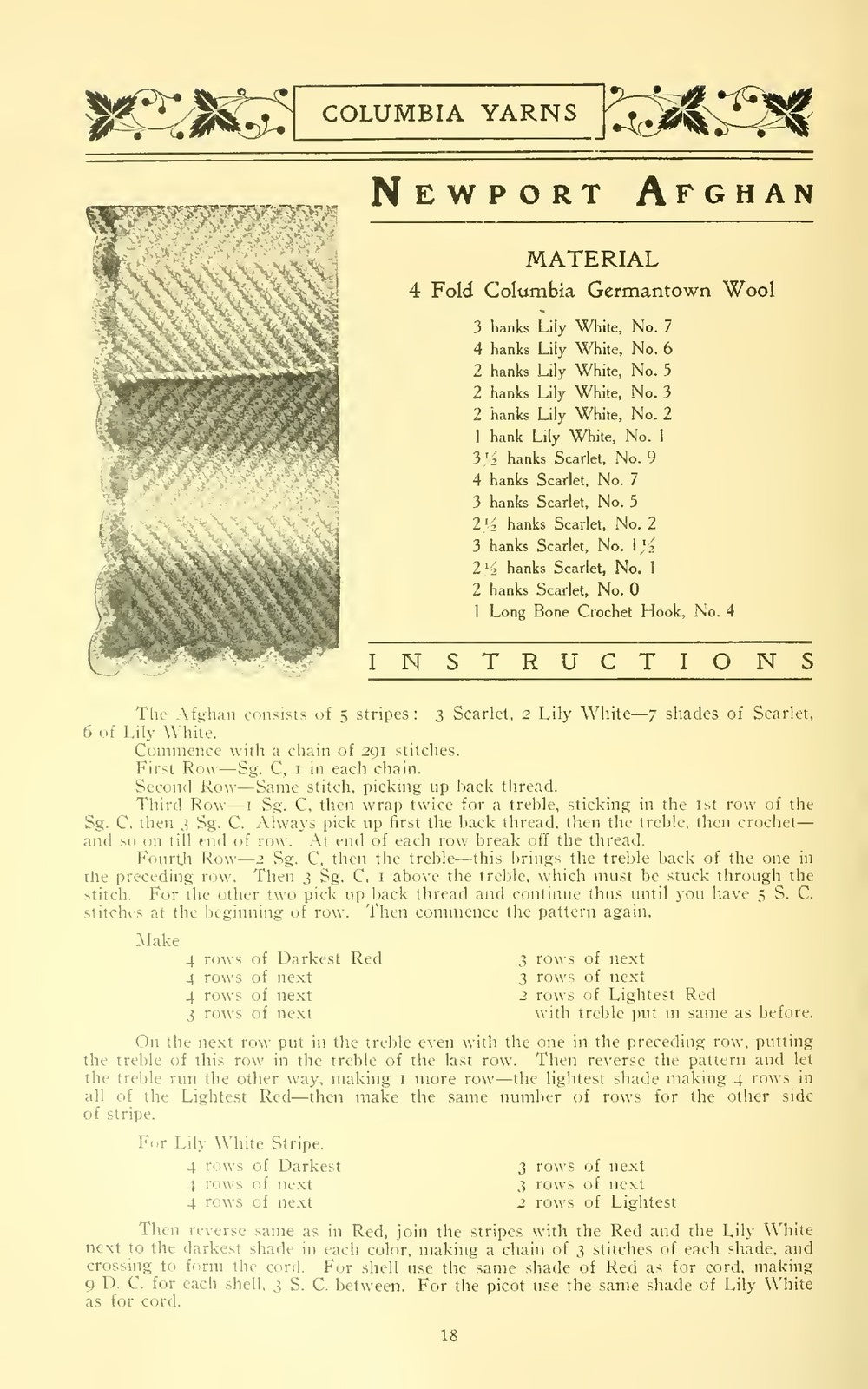 COLUMBIA Knitting And Crocheting Instruction Book 1904 - WIRE BOUND - COVERS