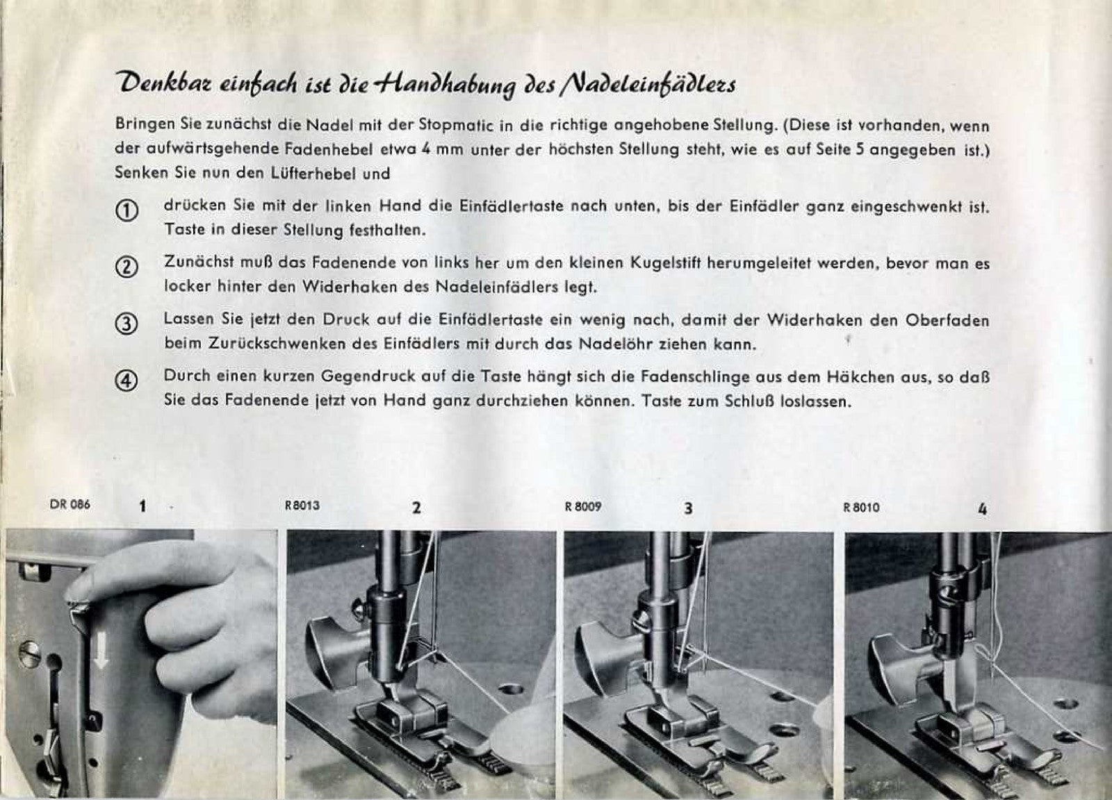 PFAFF 362-261 Automatic Sewing Machine Instruction Manual - WIRE BOUND - COVERS