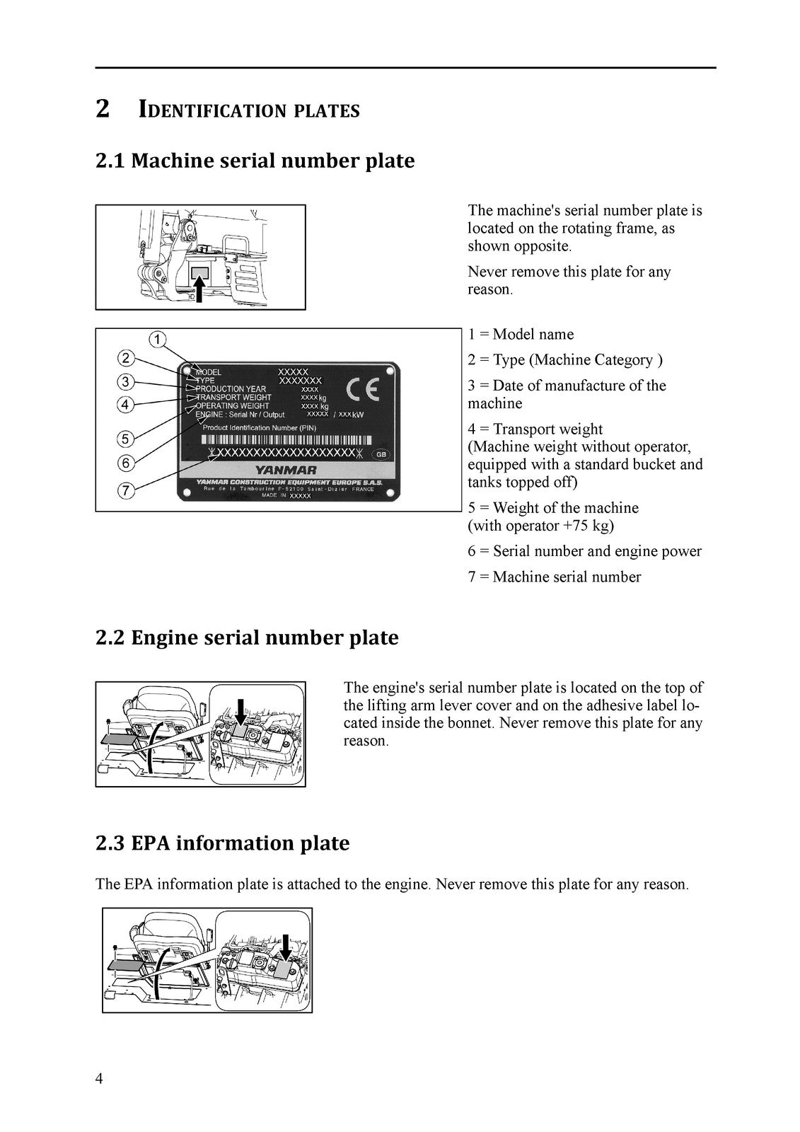 YANMAR ViO38-6 Mini Excavator User Operation and Maintenance Manual - WIRE BOUND