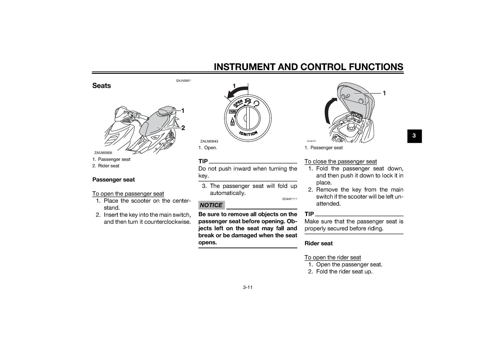 YAMAHA NS50F Scooter Owners Manual 2013 - STEEL WIRE BOUND - PROTECTIVE COVERS
