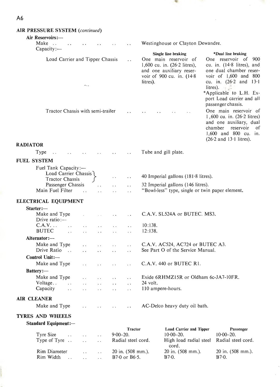 LEYLAND AEC Mercury Goods Chassis Service Manual - WIRE BOUND - TOUGH COVERS