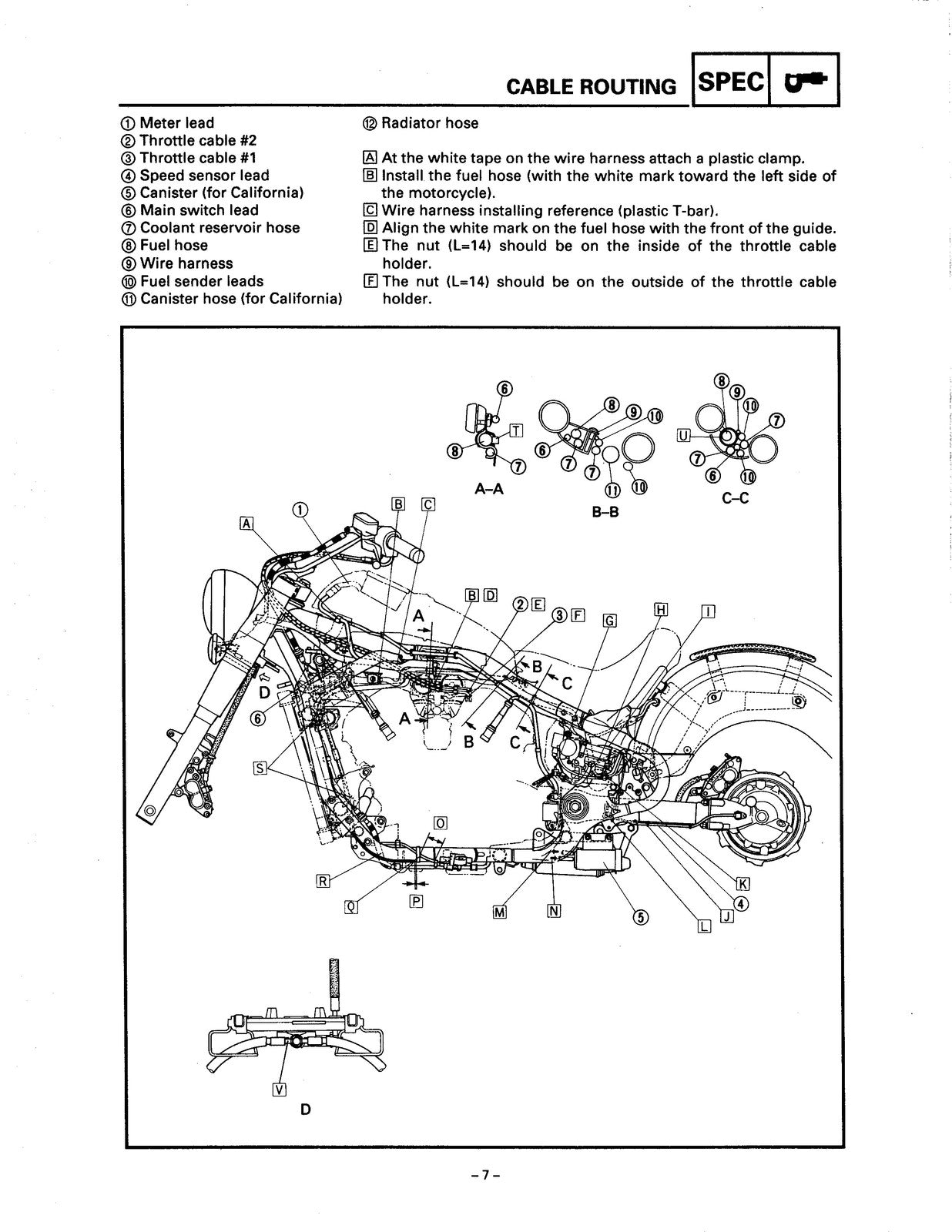 YAMAHA Royal Star XVZ13 Tour Classic Service Manual 1996-2001 - WIRE BOUND