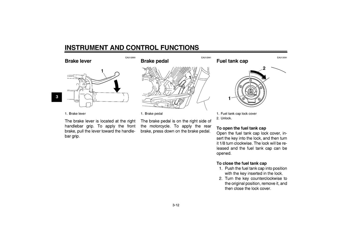 YAMAHA XVS1300A Owners Manual 2010 - STEEL WIRE BOUND - PROTECTIVE COVERS