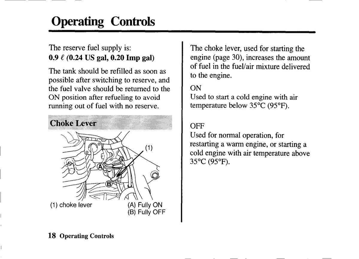 HONDA XR100R Owners Manual 1995 - STEEL WIRE BOUND - PROTECTIVE COVERS