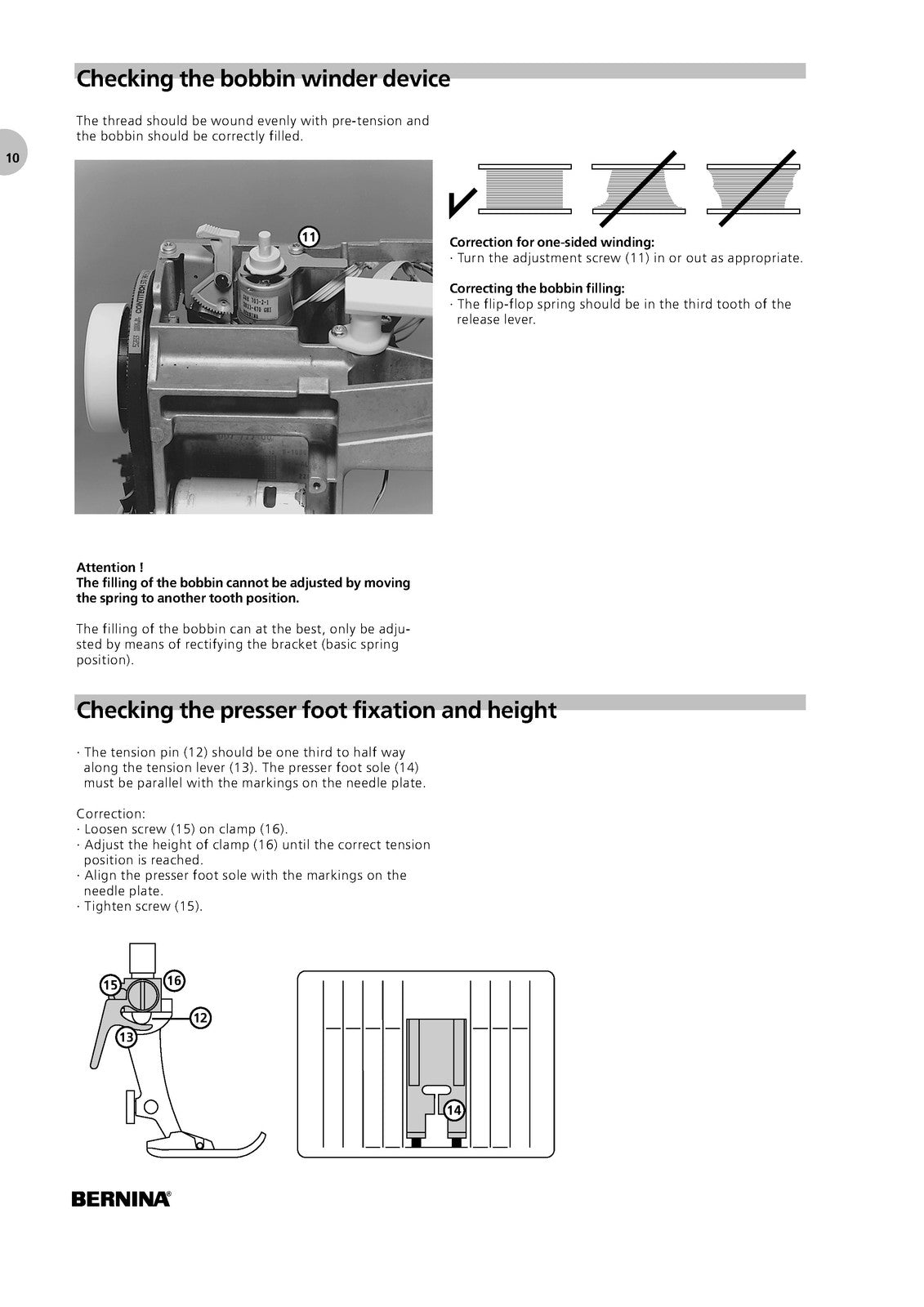 BERNINA Activa 1340 140 Virtuosa 150 160 Service Manual Not User Manual
