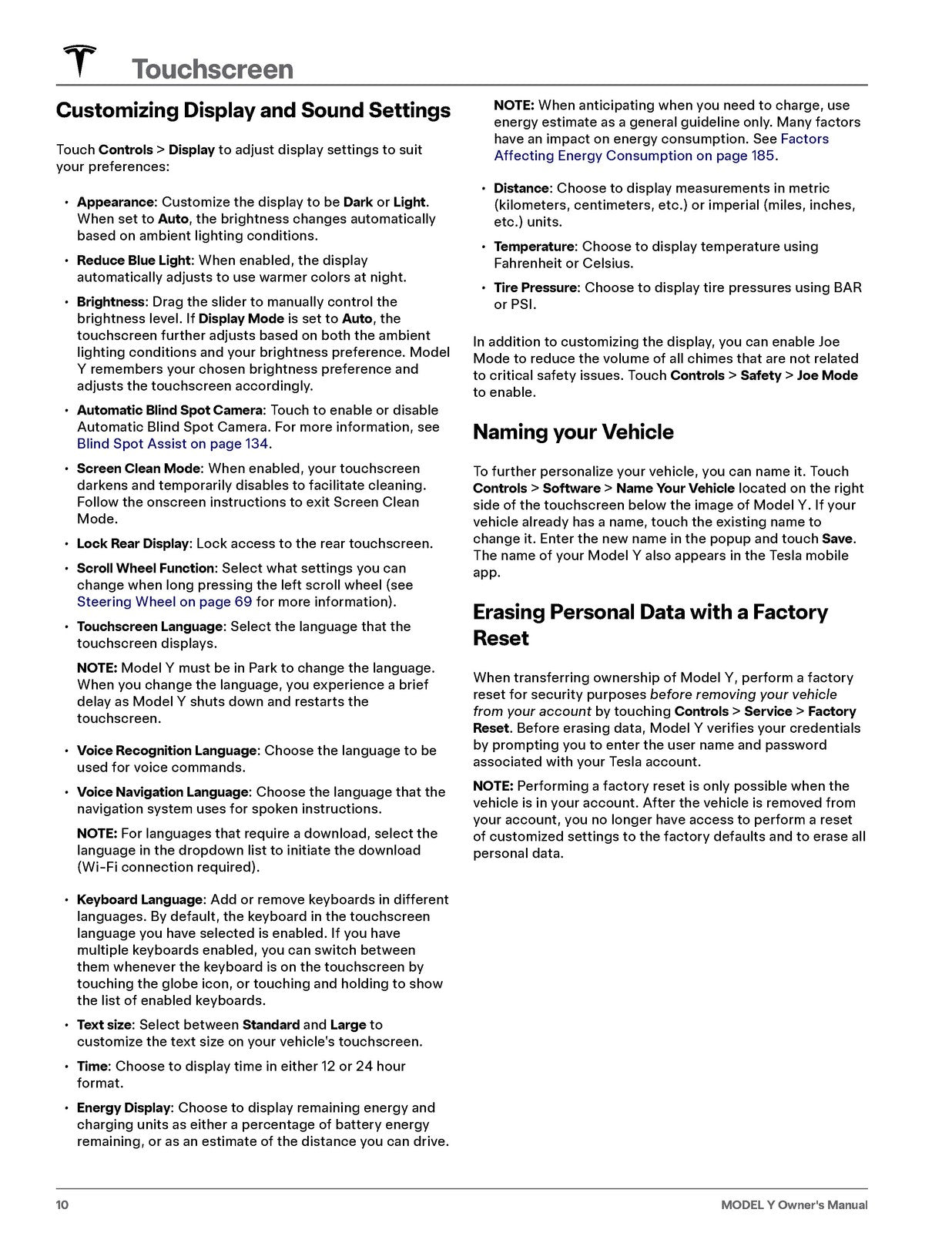 TESLA Model Y Owners Manual 2025 - STEEL WIRE BOUND - PROTECTIVE COVERS