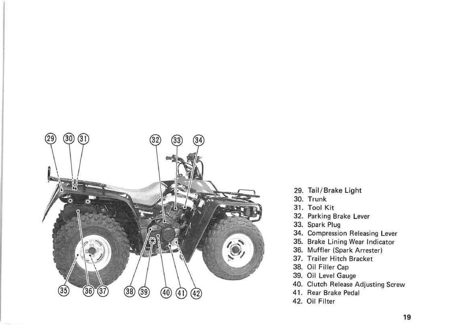 KAWASAKI Bayou 300 All Terrain Vehicle Owners Manual 2 - WIRE BOUND - COVERS
