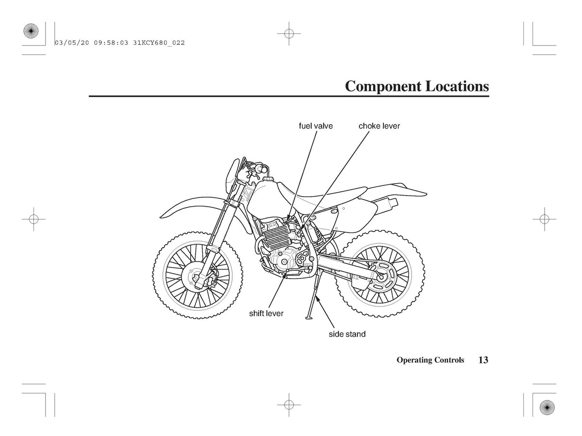 HONDA XR400R Motorcycle Owners Manual 2004 - STEEL WIRE BOUND - TOUGH COVERS