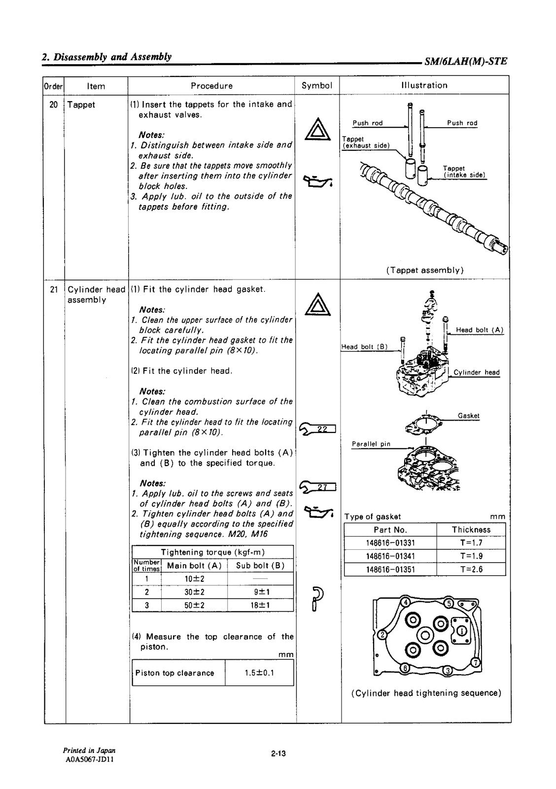 YANMAR 6LAHM-STE Diesel Engine Service Manual - BOUND - COVERS - XL FOLDOUTS
