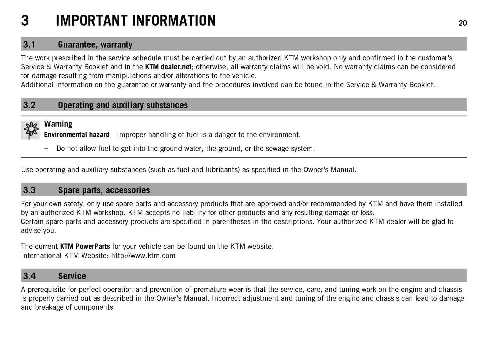 KTM 690 Enduro R USA Owners Manual 2014 - STEEL WIRE BOUND - PROTECTIVE COVERS