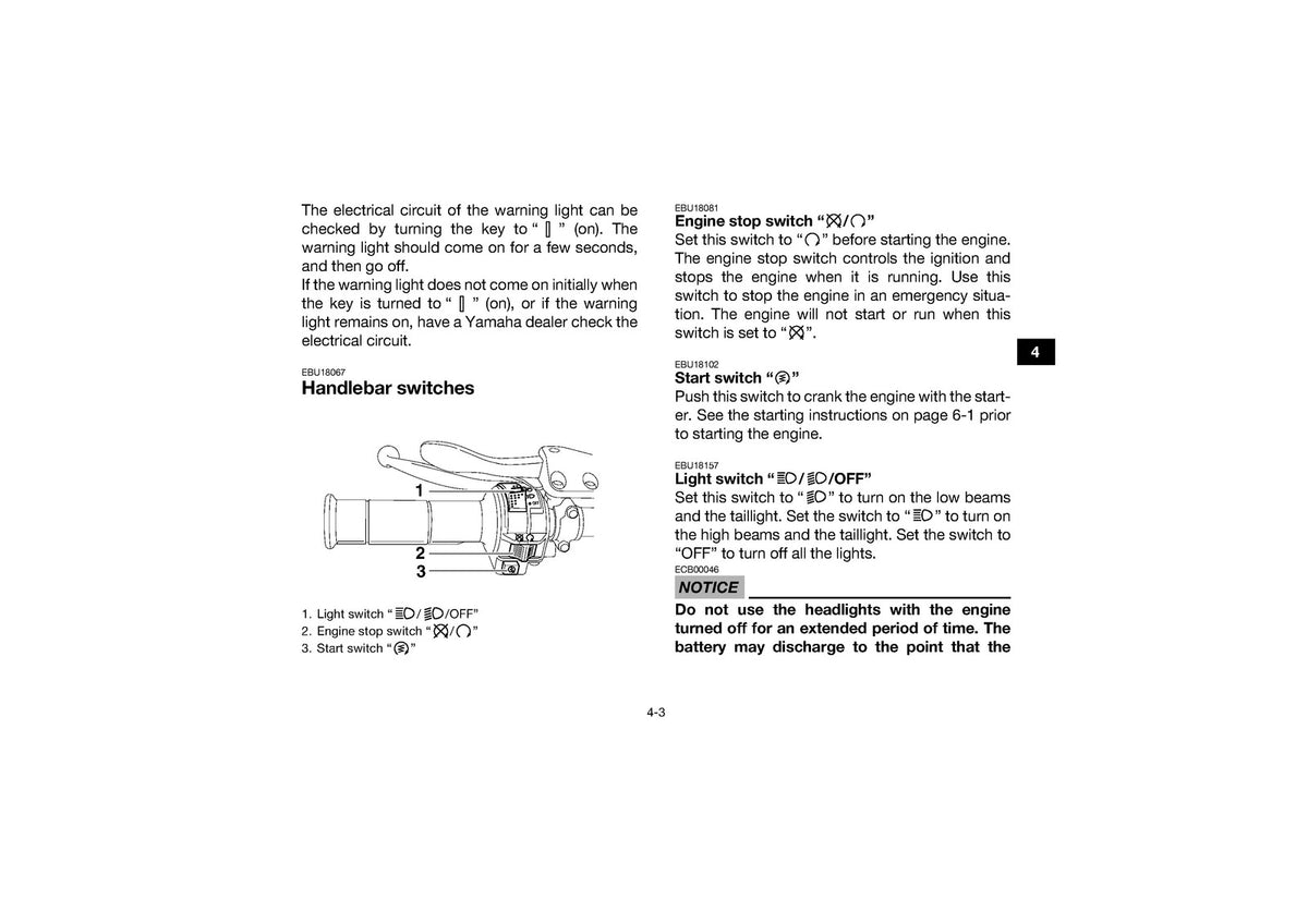 YAMAHA YFZ450 2019 ATV Owners Manual - STEEL WIRE BOUND - PROTECTIVE COVERS