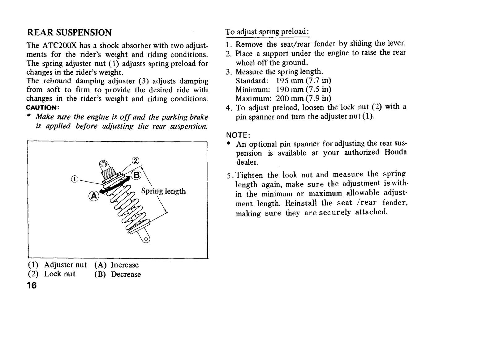 HONDA ATC200X All Terrain Cycle Owners Manual 1983 - WIRE BOUND - TOUGH COVERS