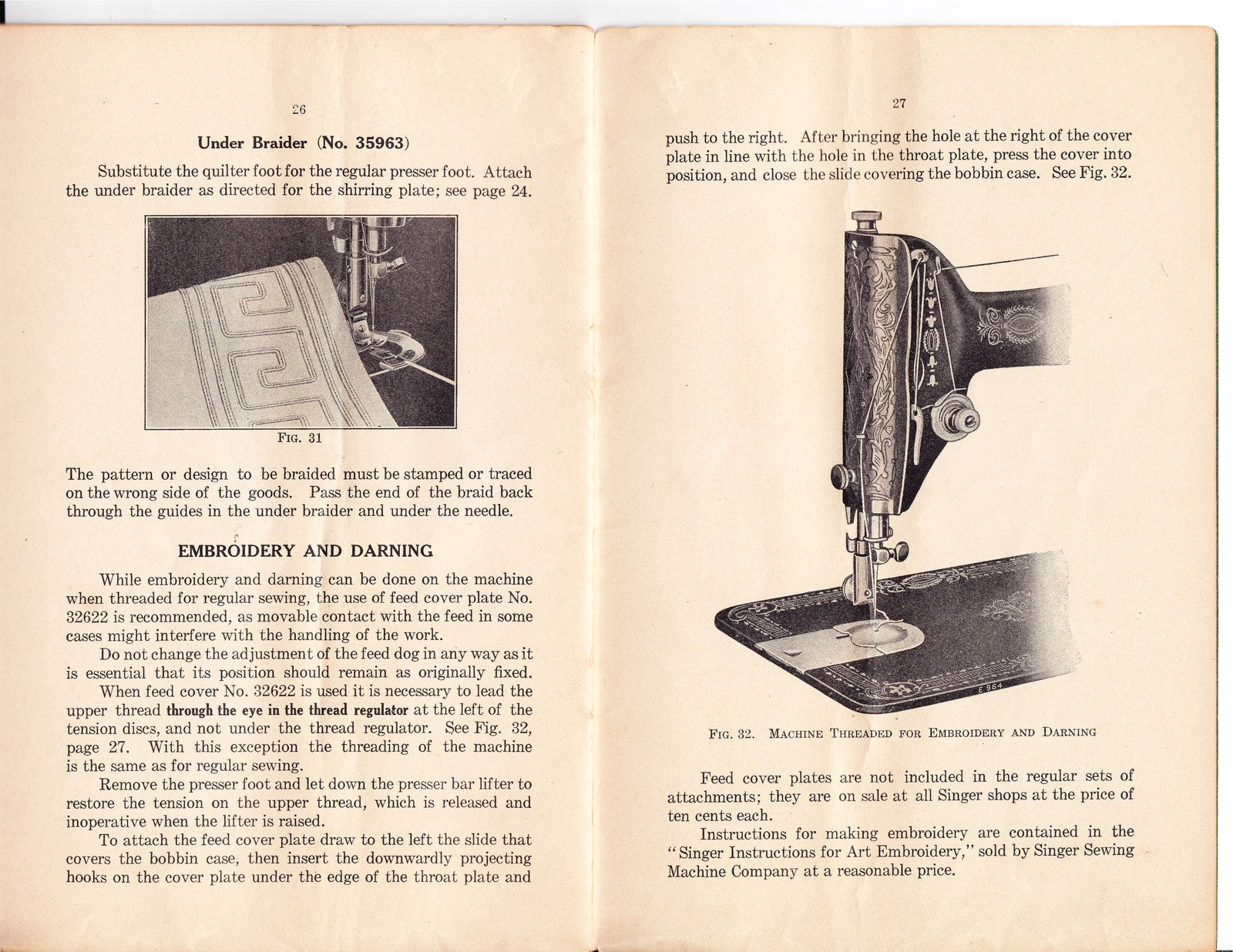 SINGER 66-1 Sewing Machine Instruction Manual - STEEL WIRE BOUND - TOUGH COVERS