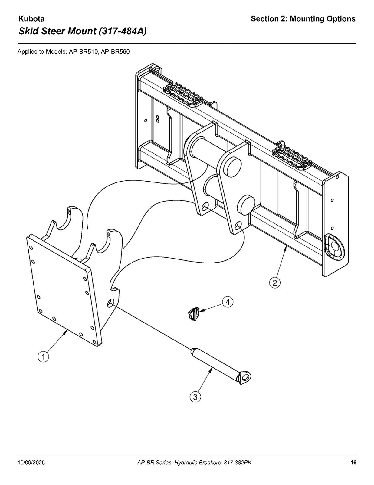 LAND PRIDE BR Series Breakers Parts Manual 2025 - WIRE BOUND - TOUGH COVERS