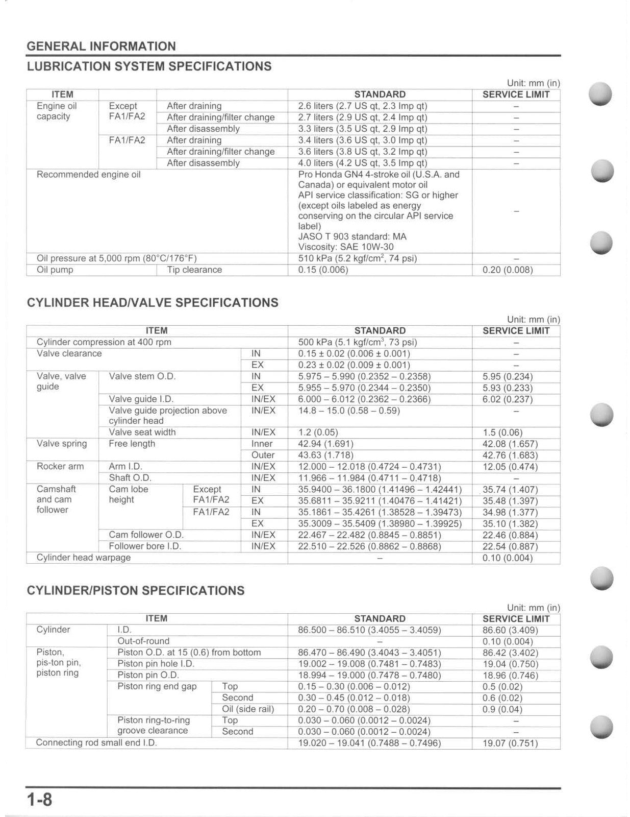 HONDA Rancher 420 TRX420 ATV Service Manual 2014 - BOUND - COVERS - XL FOLDOUTS