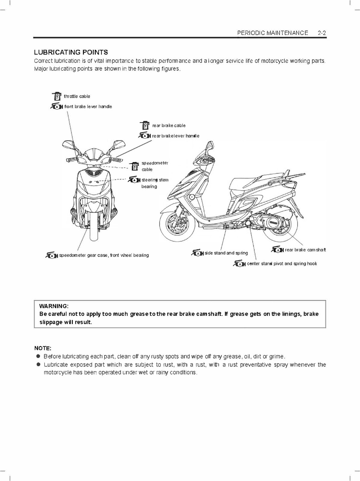SUZUKI AN125HK Motorcycle Service Manual - STEEL WIRE BOUND - PROTECTIVE COVERS