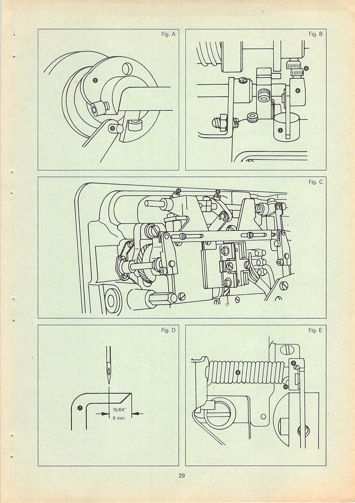 SINGER 211G 212G Underbed Thread Trimmer Service Manual - WIRE BOUND - COVERS