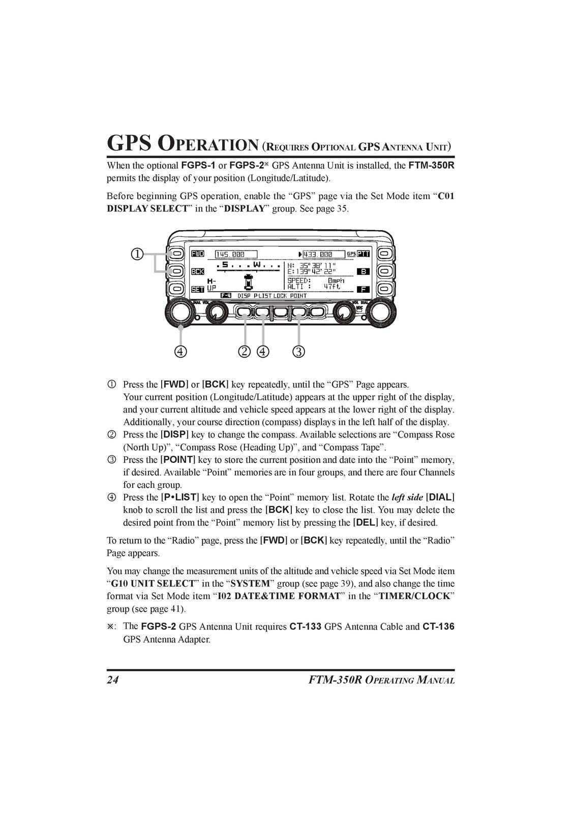 YAESU FTM-350R Dual Band FM Transceiver Operating Manual, FOLDOUTS