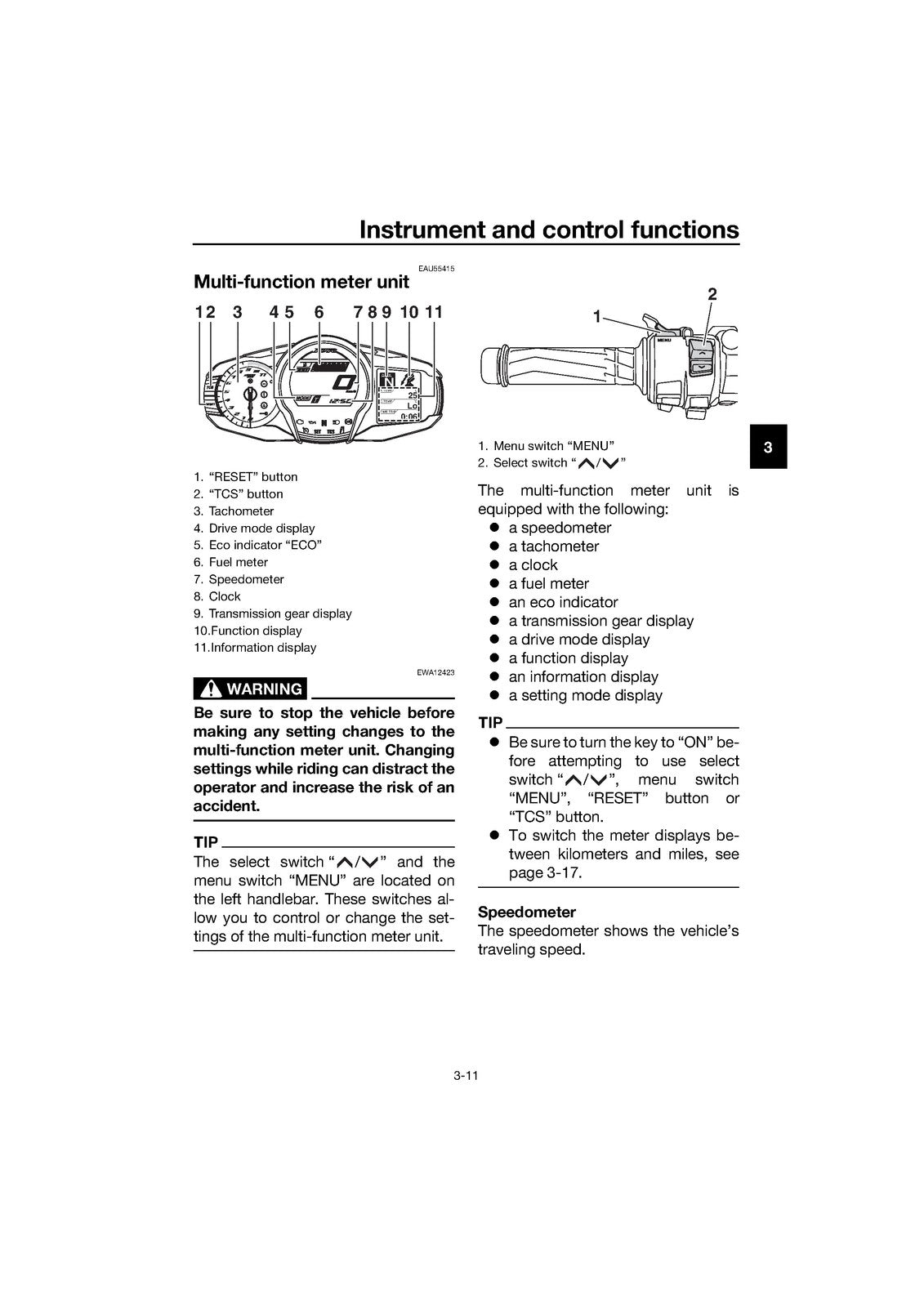 YAMAHA FJR1300 FJR1300-AS Motorcycle Owners Manual 2016 - WIRE BOUND - COVERS