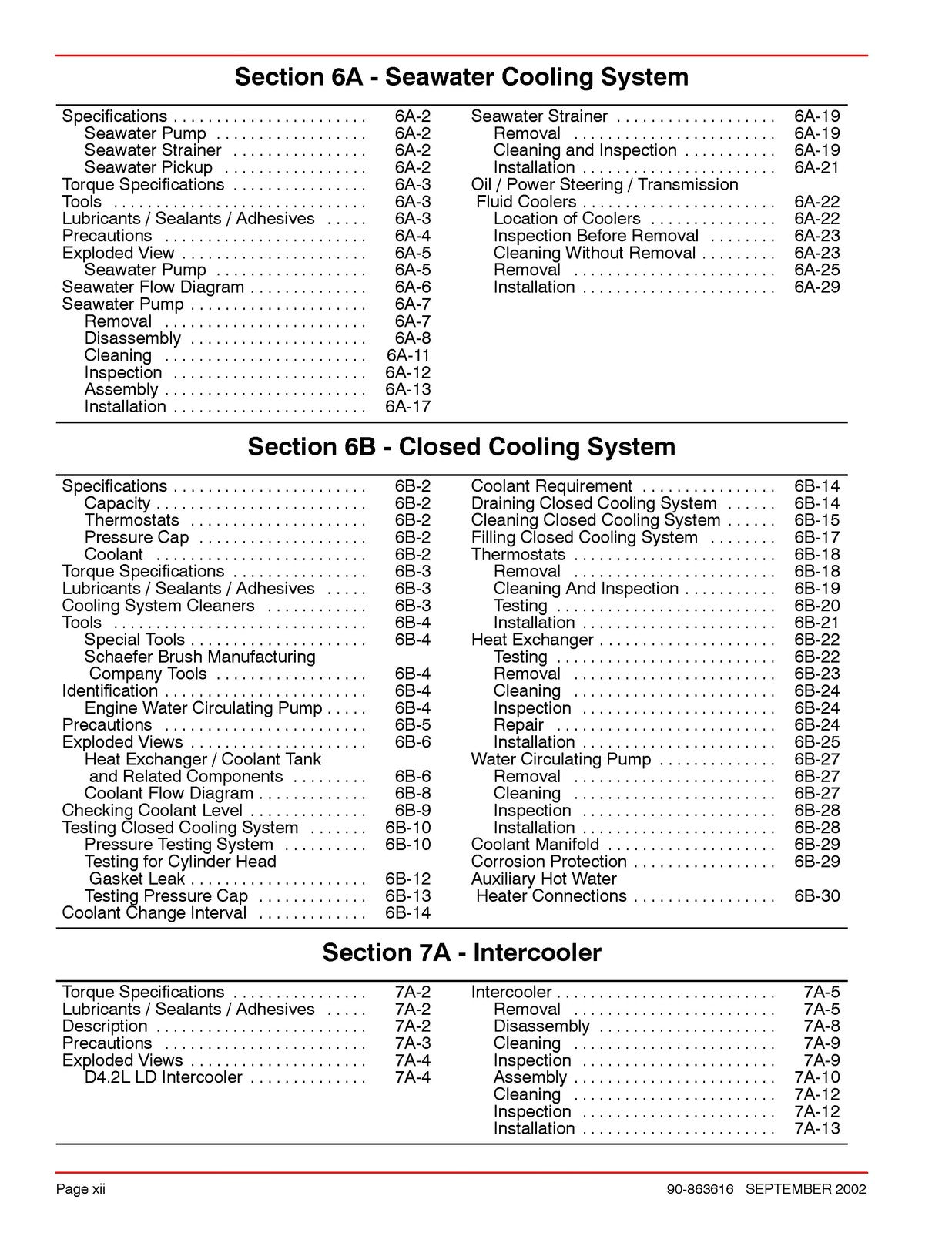 MERCURY MERCRUISER D42L Diesel Engine Service Manual 2002 - WIRE BOUND - COVERS