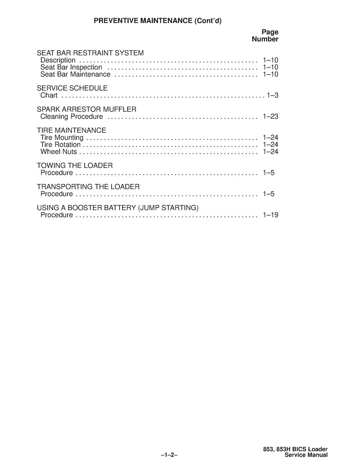 BOBCAT 853 Service Manual 1995 SN 508418001 Up - BOUND - COVERS - XL FOLDOUTS