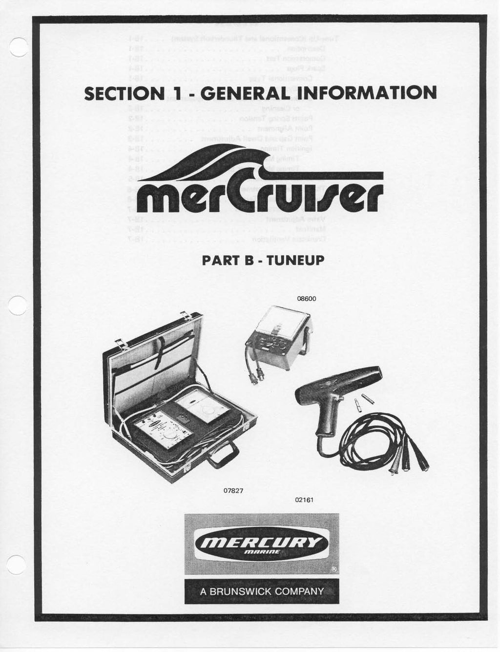 MERCURY MERCRUISER NO. 2 STERN DRIVE MARINE ENGINES SERVICE MANUAL, BOUND COVERS