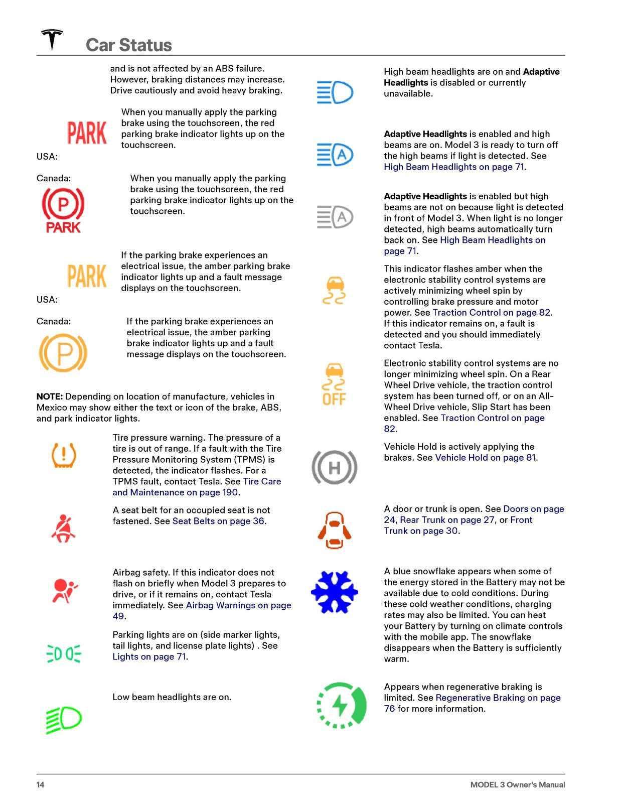 TESLA Model 3 2025 Owners Manual - STEEL WIRE BOUND - PROTECTIVE COVERS