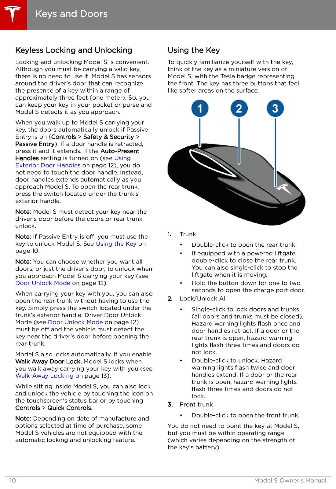 TESLA Model S Owners Manual 2020 - STEEL WIRE BOUND - PROTECTIVE COVERS