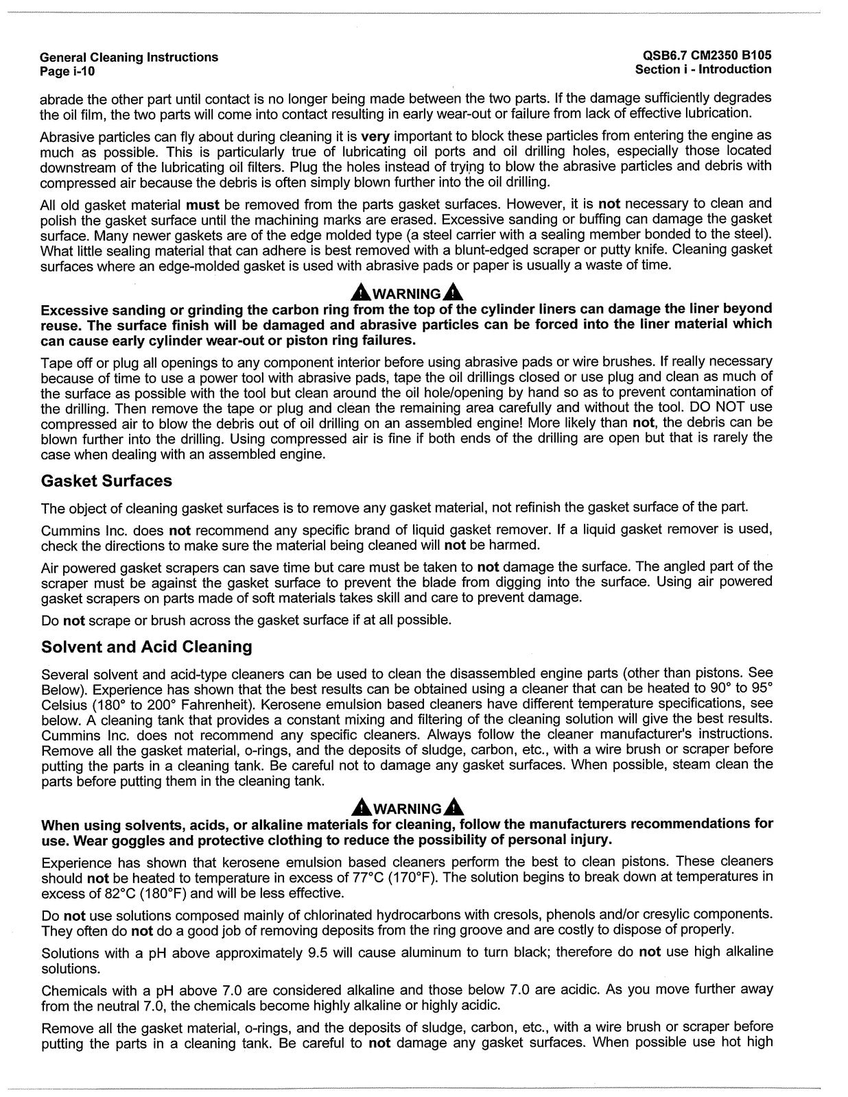 CUMMINS QSB67 Service Manual - STEEL WIRE BOUND - PROTECTIVE COVERS