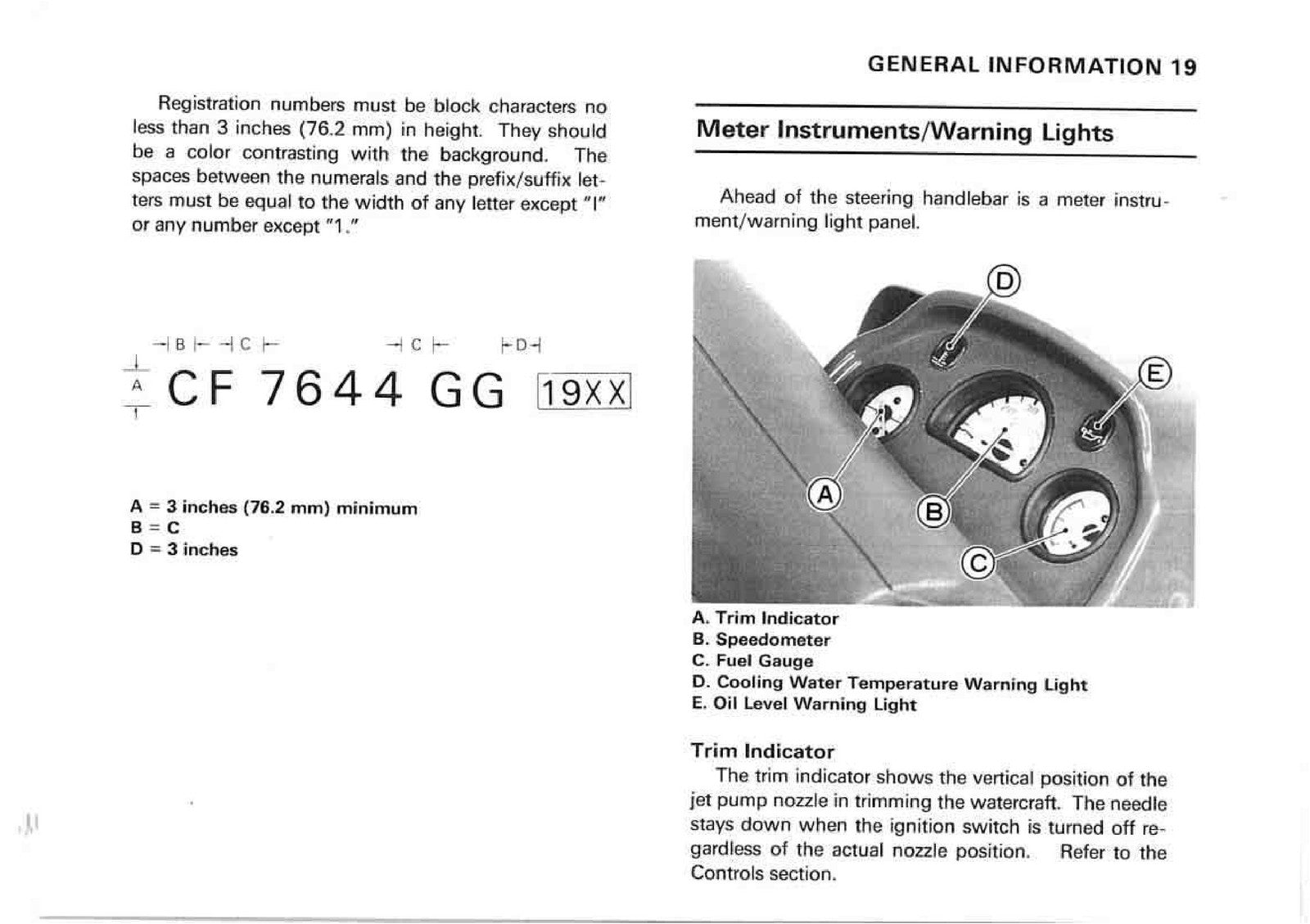 KAWASAKI JET SKI 750 ZXI Watercraft Owners Manual 1996 - WIRE BOUND - COVERS