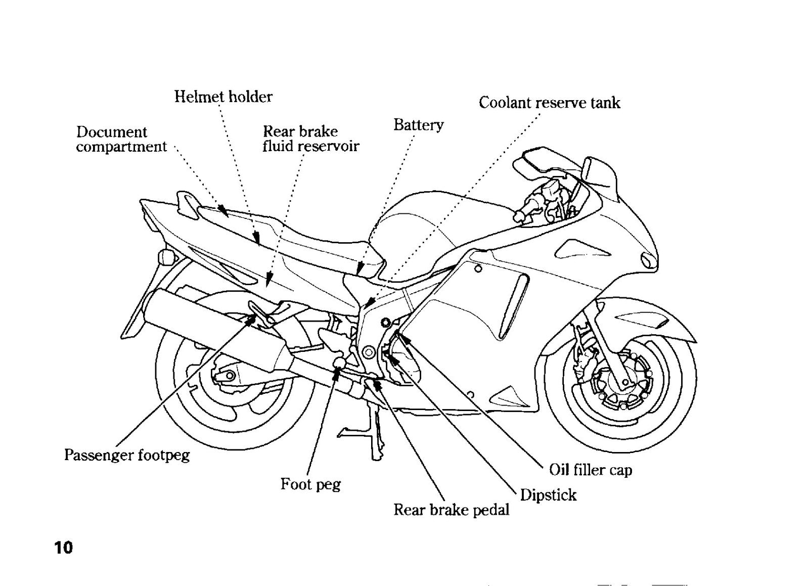 HONDA CBR1100XX Motorcycle Owners Manual 2000 - BOUND - COVERS - XL FOLDOUTS