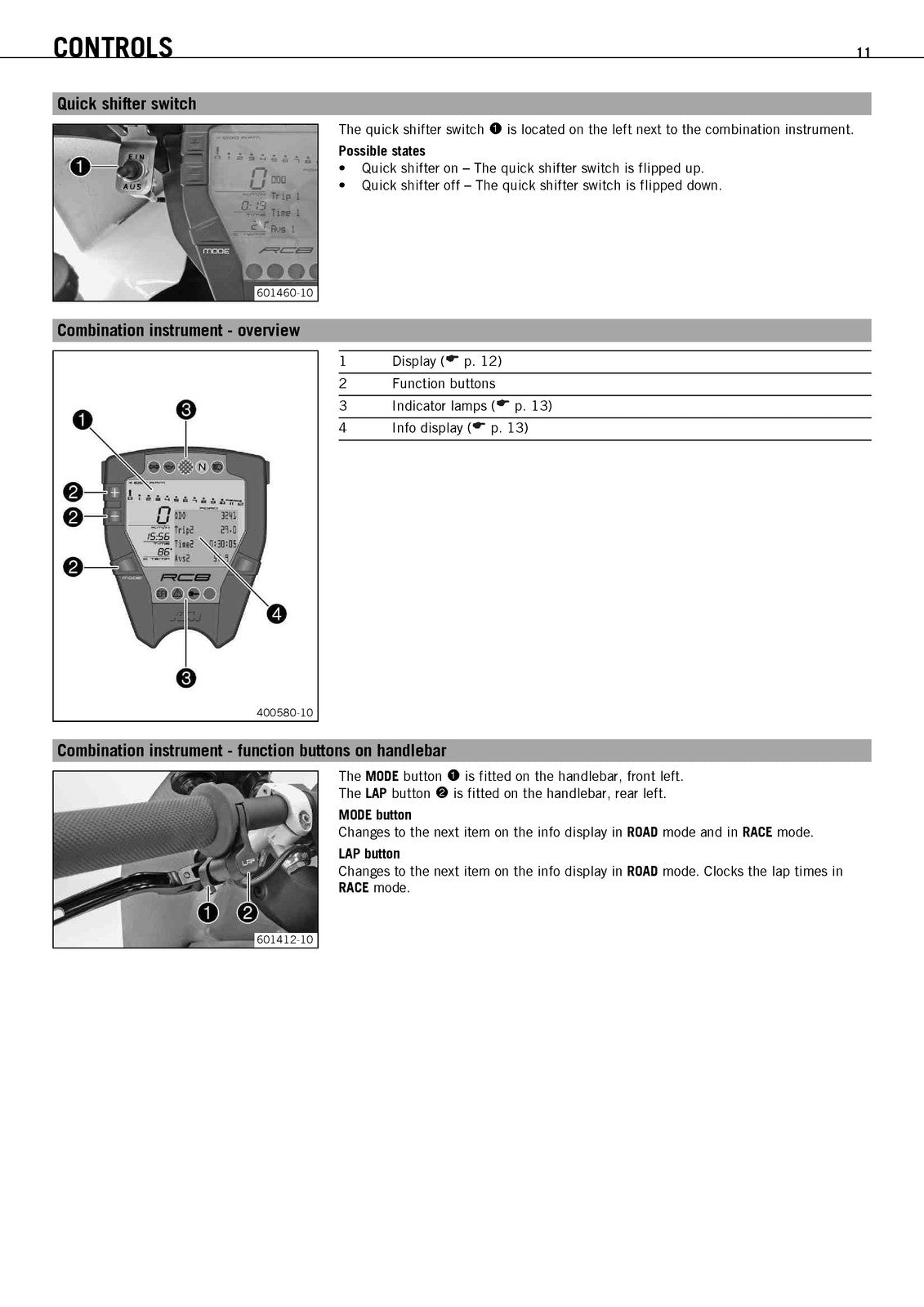 KTM 1190 RC8 R Track Owners Manual 2012 - STEEL WIRE BOUND - PROTECTIVE COVERS