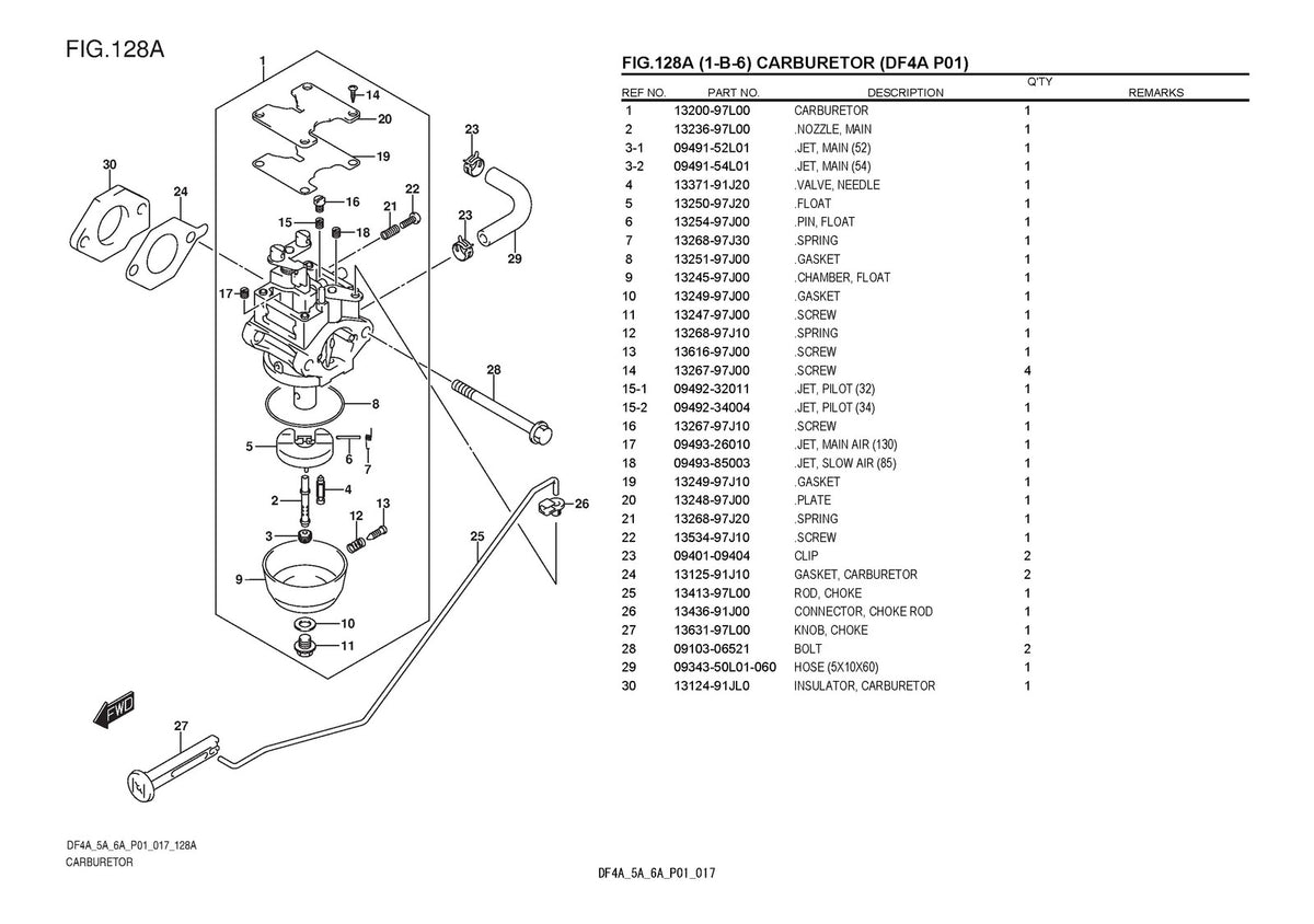 SUZUKI DF4A DF5A DF6A Parts Operators Service Manual BUNDLE - WIRE BOUND