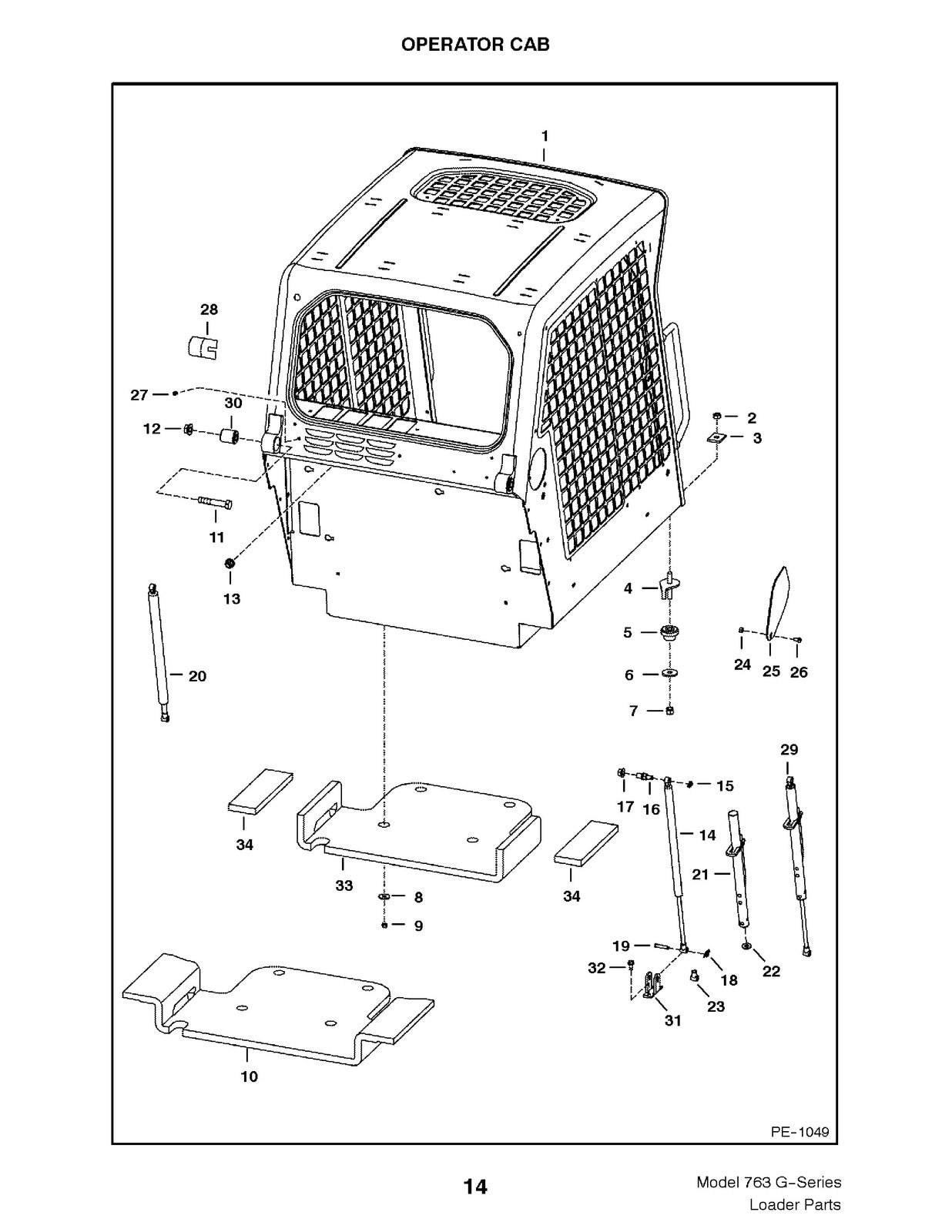 BOBCAT 763 G-Series Parts Manual SN 512250001 512450001 512620001 Up - BOUND