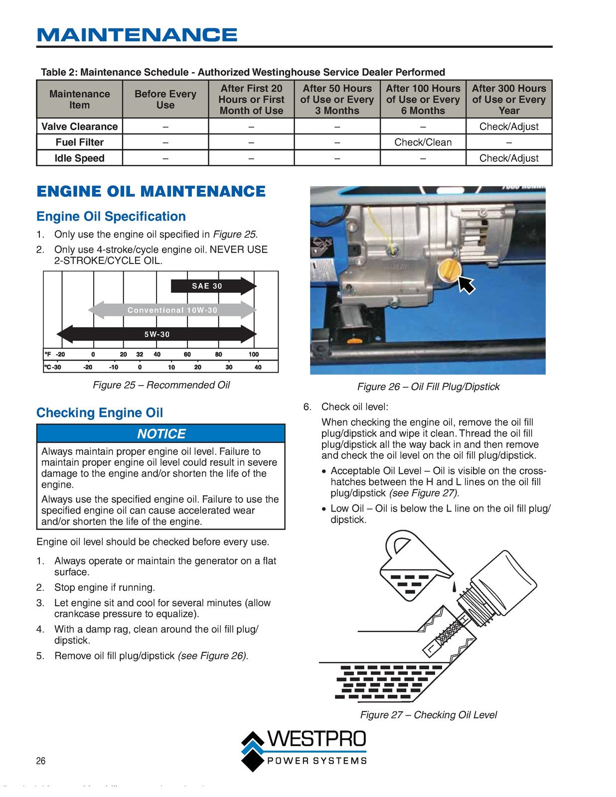WESTINGHOUSE Portable Generator WH4500  WH6000 WH7000E Owners Manual - BOUND