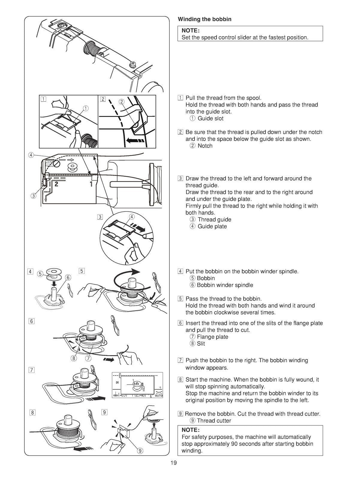 JANOME Horizon Memory Craft Special Edition 8900QCP Instruction Manual - BOUND