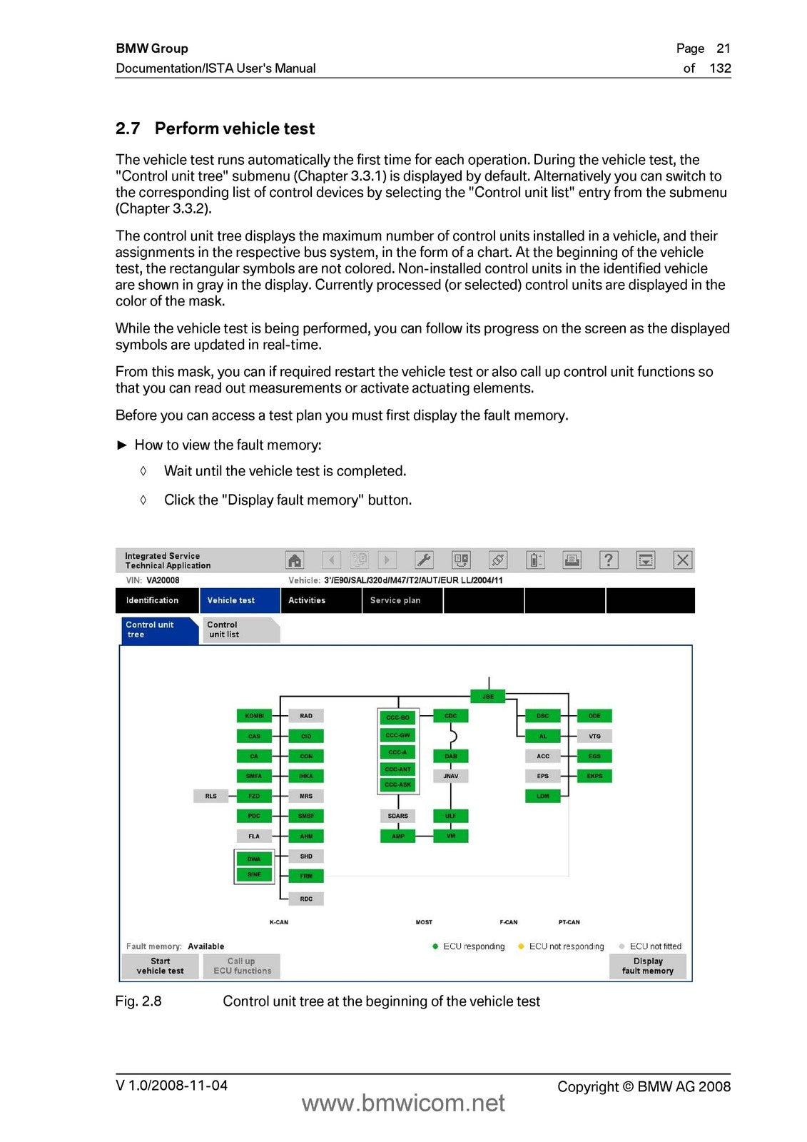 BMW ISTA Users Manual Release 2x Technical Documentation And Diagnosis - BOUND