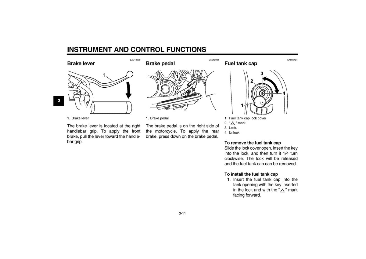 YAMAHA XVS950A Owners Manual 2011 - STEEL WIRE BOUND - PROTECTIVE COVERS