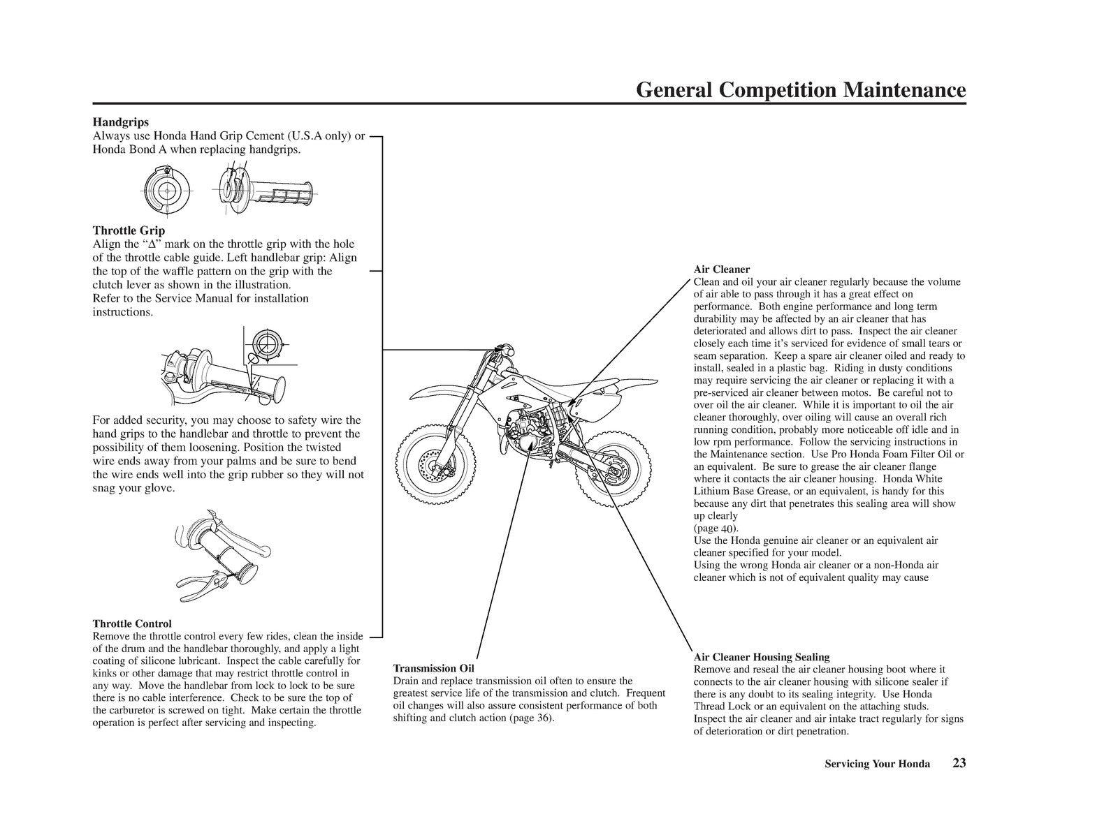 HONDA CR85 CR85RB Expert Owners Manual And Competition Handbook 2005 - BOUND