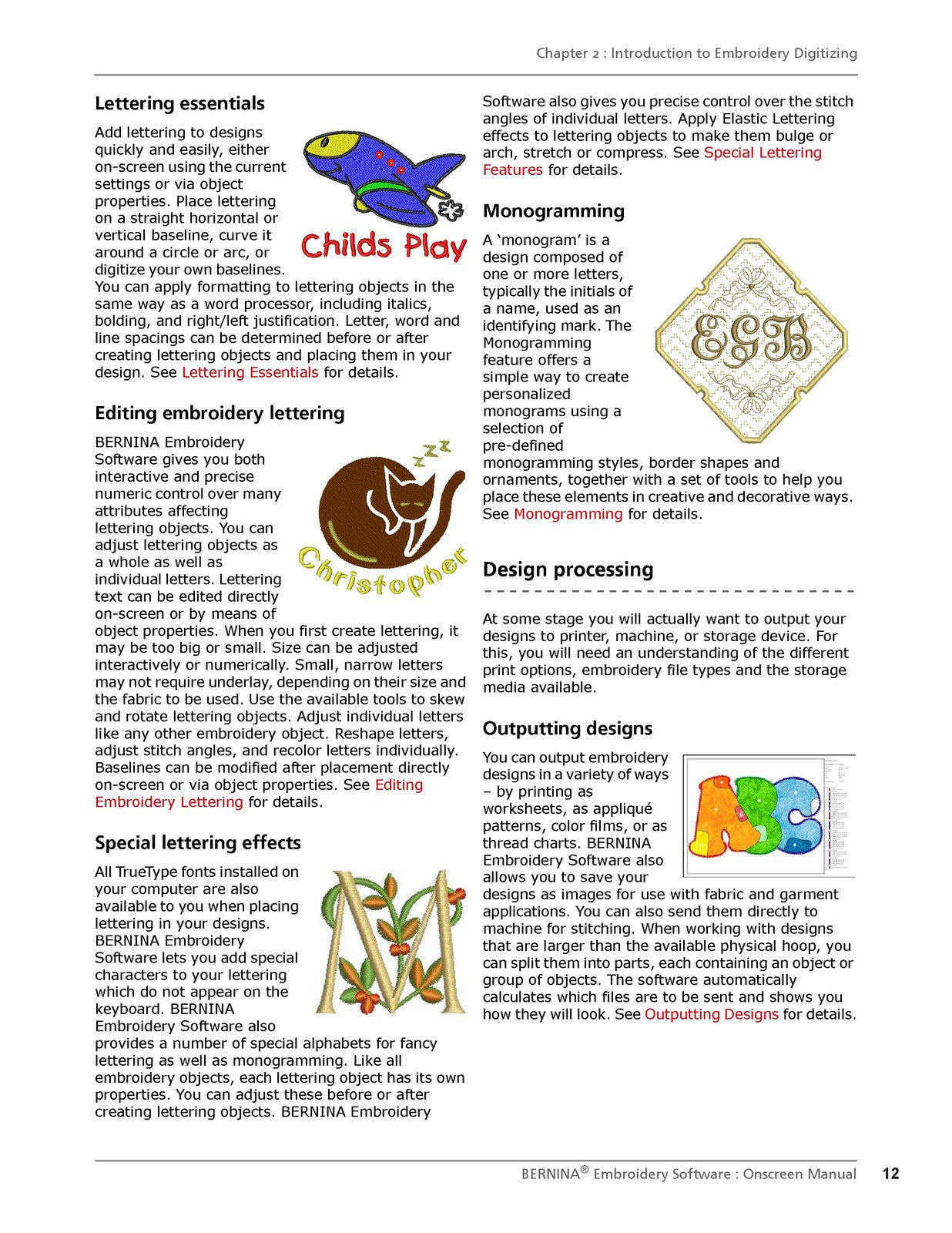 BERNINA Embroidery Software 6 EditorPlus DesignerPlus User Manual, BOUND, COVERS