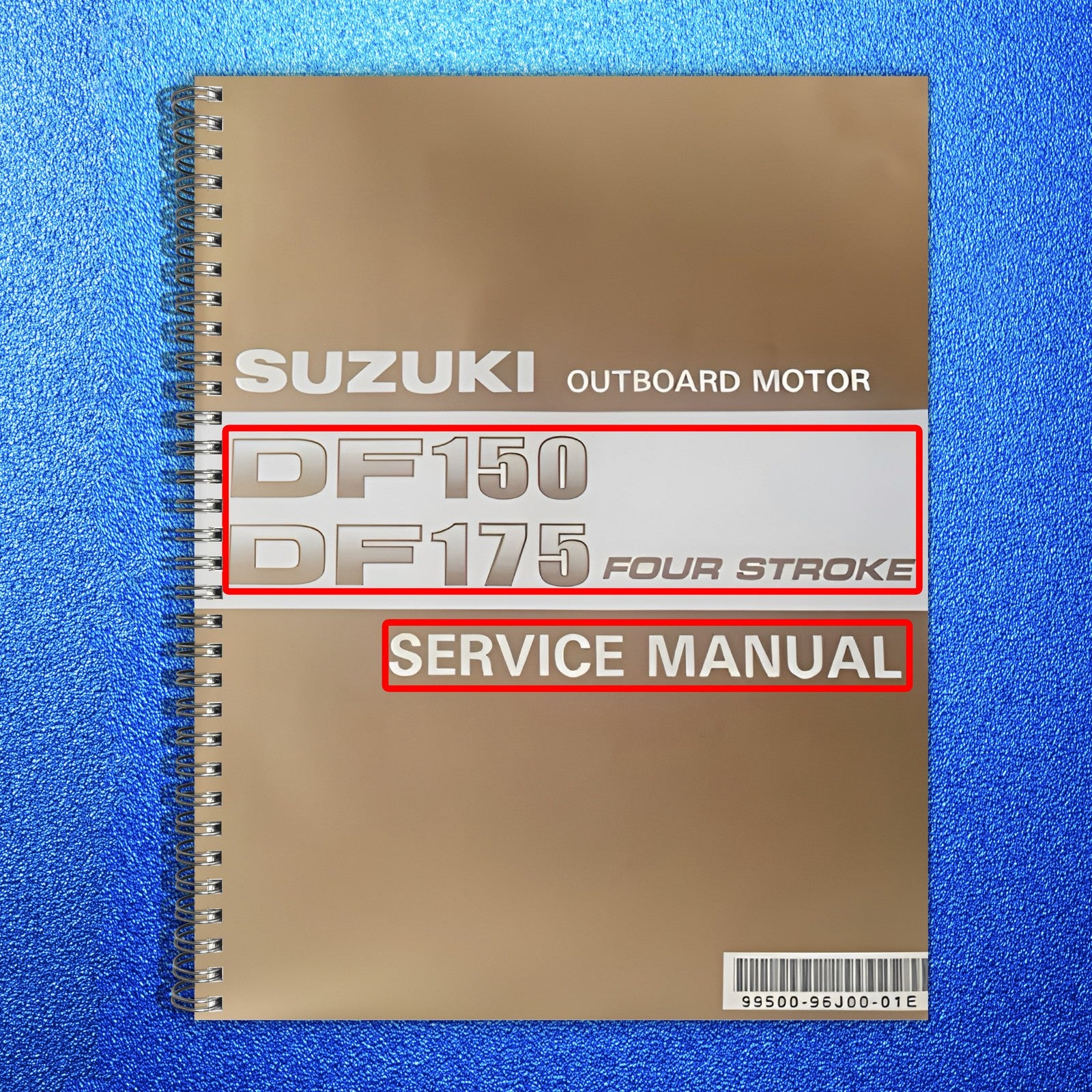 SUZUKI DF150 DF175 Outboard Parts Service & Operators Manual BUNDLE - WIRE BOUND