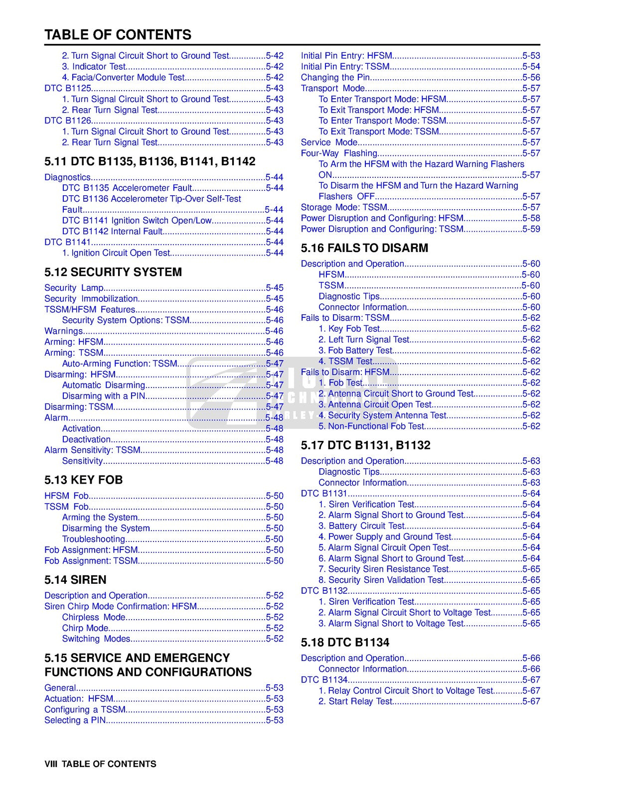HARLEY-DAVIDSON Touring Models Electrical Diagnostic Manual 2011, FOLDOUTS