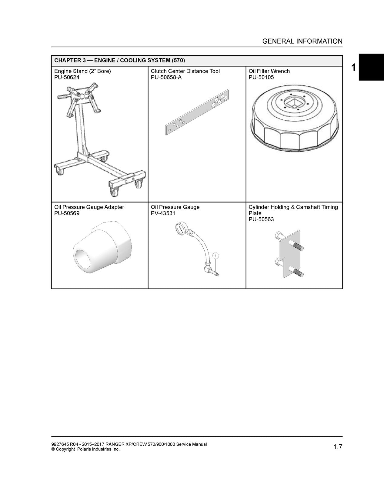 POLARIS Ranger XP Crew 570 900 1000 Service Manual 2015-2017, FOLDOUTS