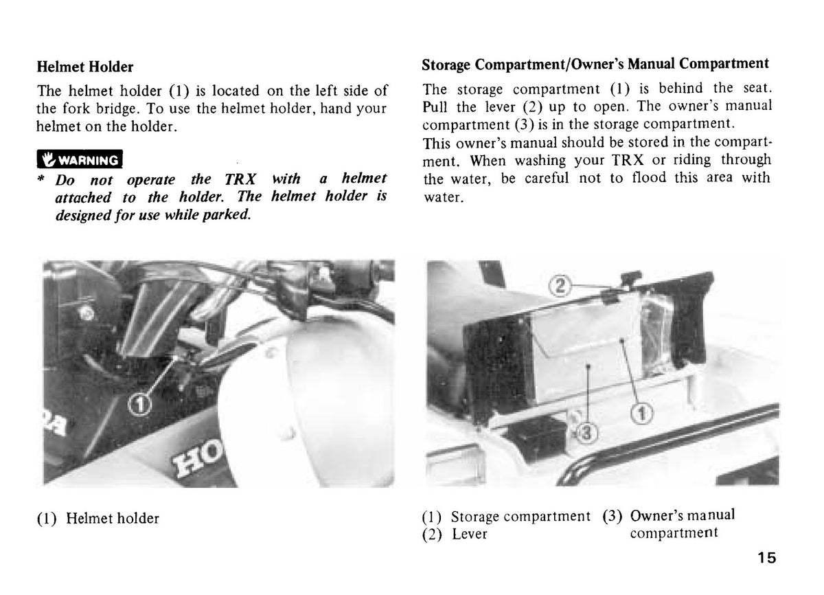 HONDA TRX350 Fourtrax Foreman Operators & Service Manual BUNDLE - WIRE BOUND