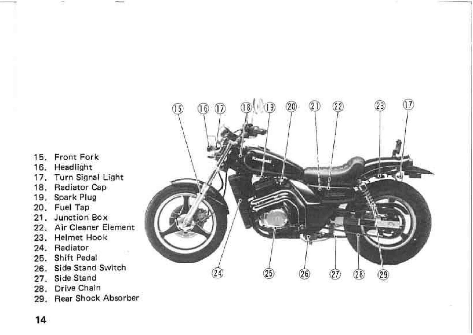 KAWASAKI Eliminator 250 Motorcycle Owners Manual - WIRE BOUND - TOUGH COVERS