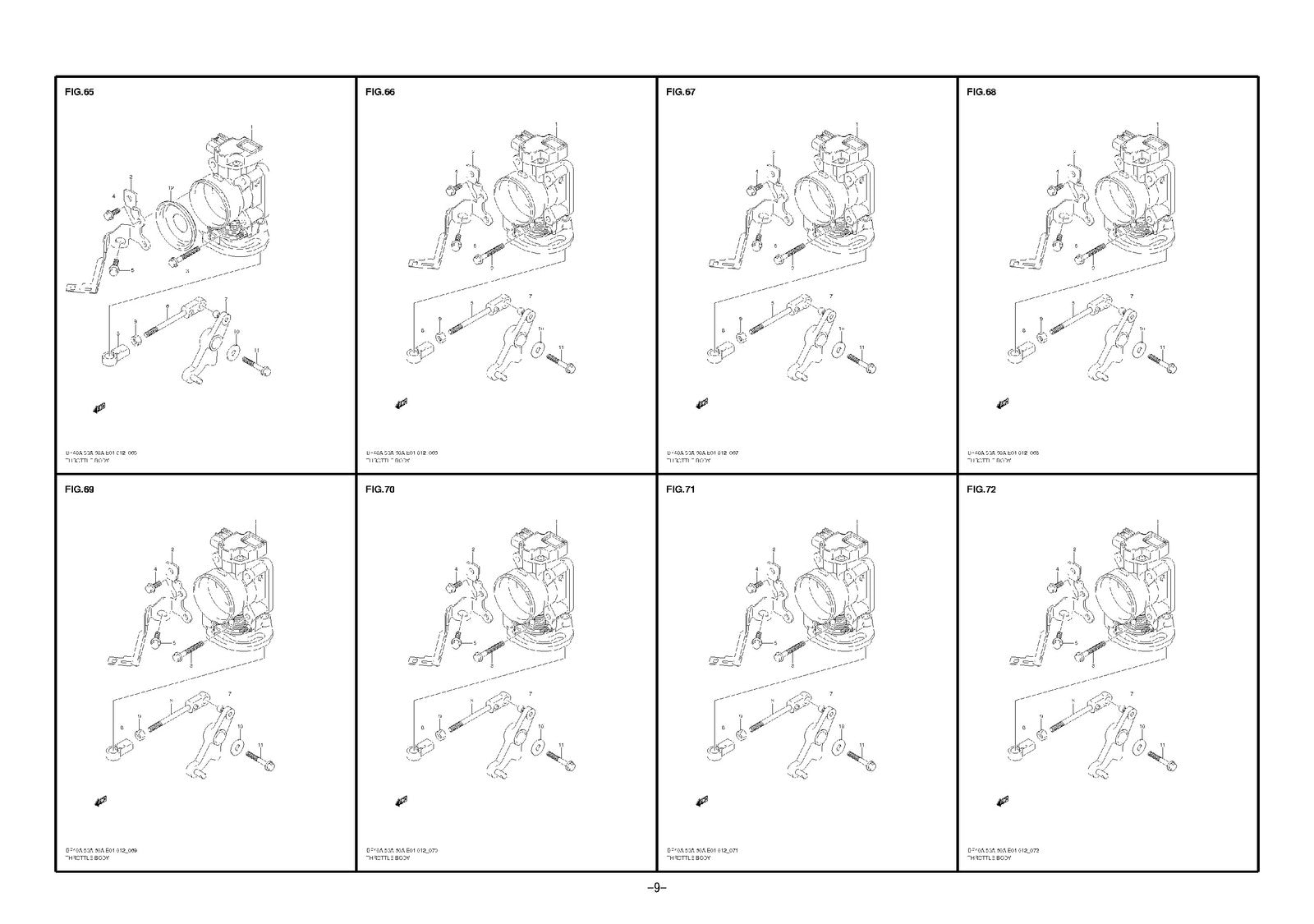SUZUKI DF40A DF50A DF60A Outboard Motor Parts Catalogue 2011 - WIRE BOUND