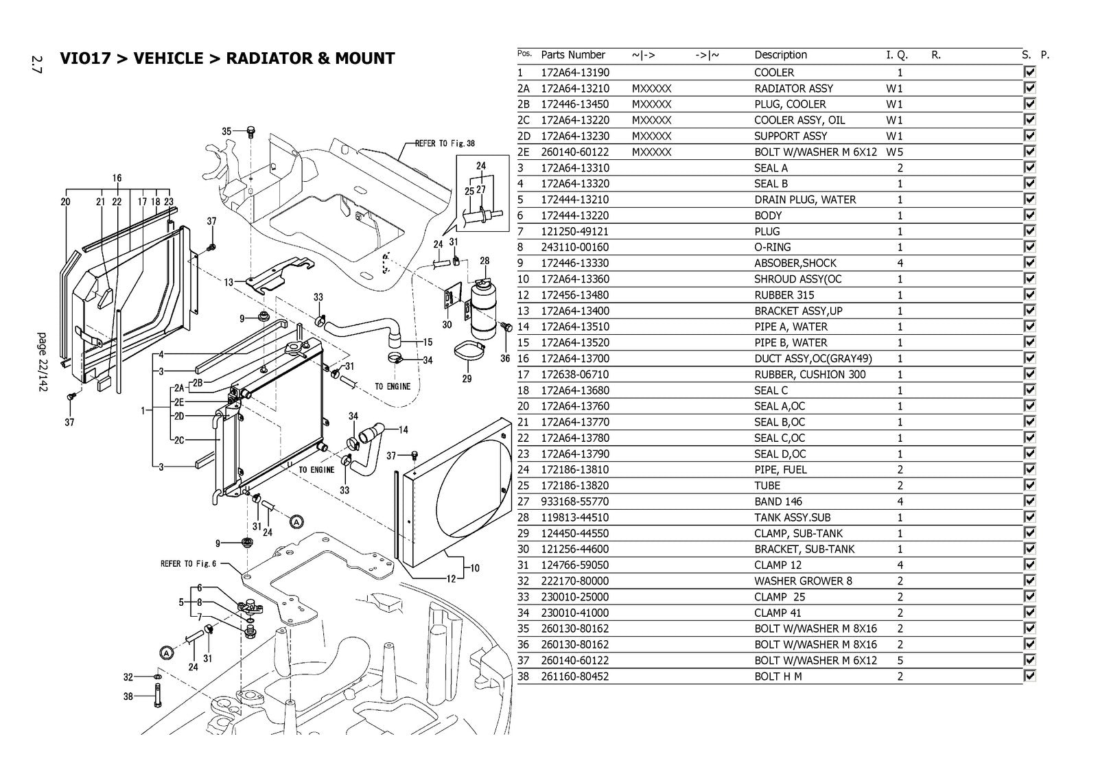 YANMAR ViO17U Mini Excavator Parts Catalog Manual - WIRE BOUND - TOUGH COVERS