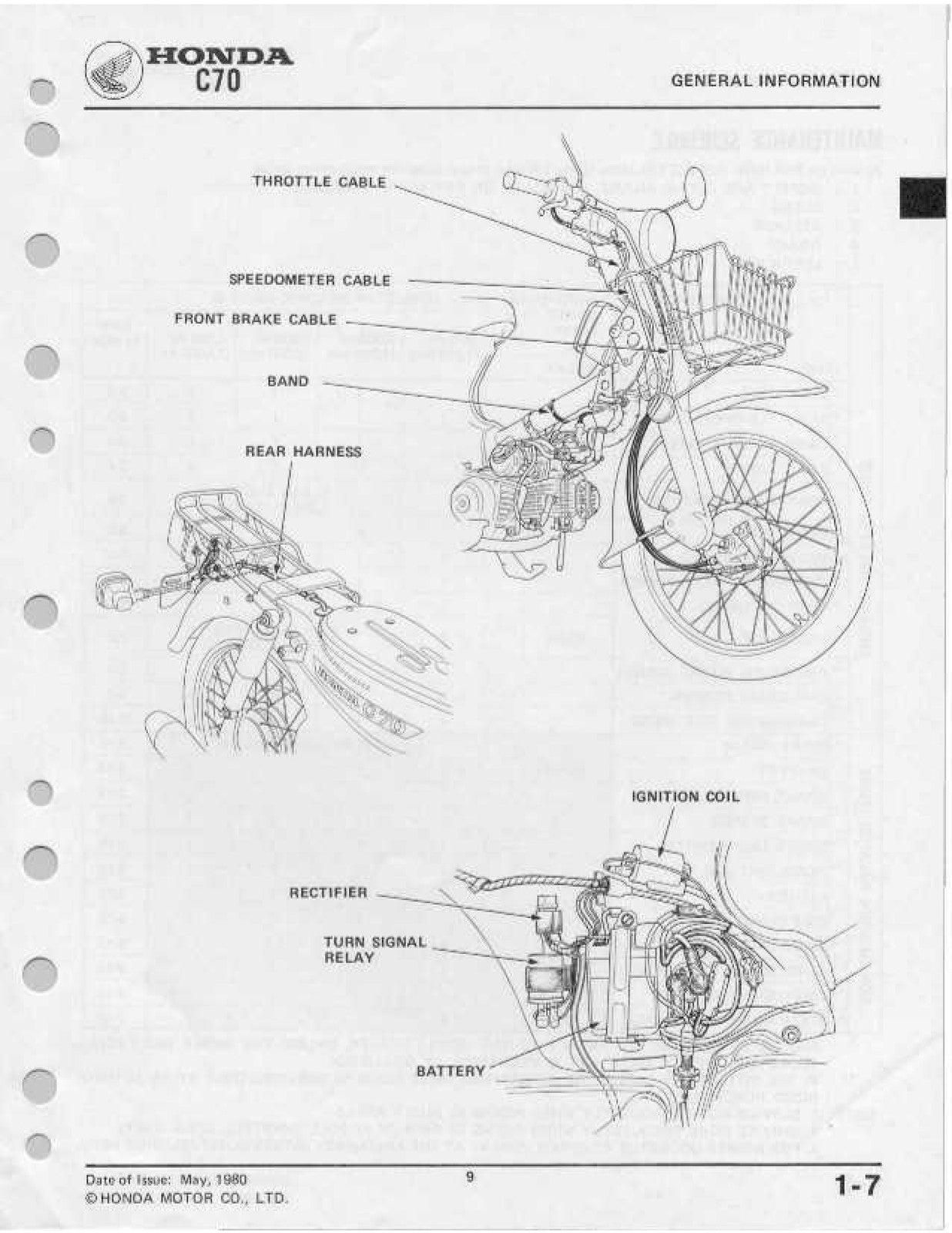 HONDA C70 Shop Manual 1980 Through 1982 1981 - STEEL WIRE BOUND - TOUGH COVERS