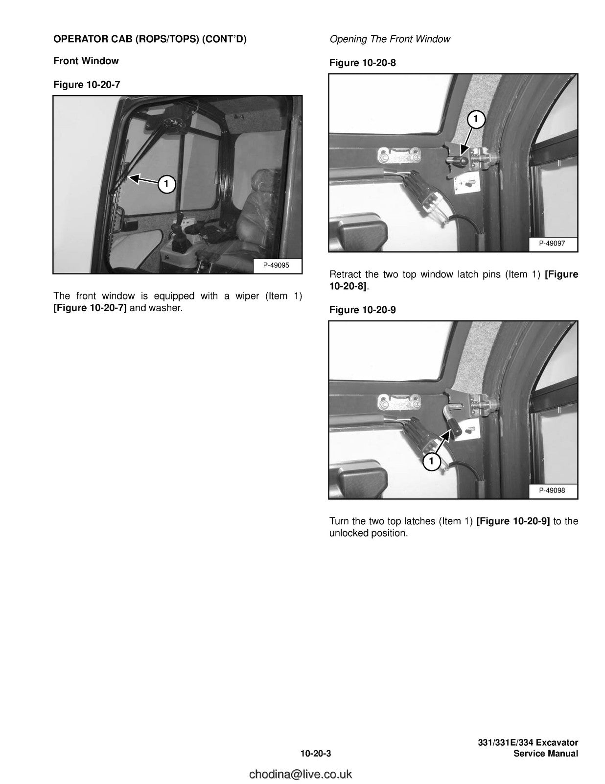 BOBCAT 331 331E 334 G Series Compact Excavator Service Manual, FOLDOUTS